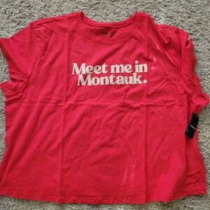Torrid Red "Meet Me In Montauk' Short Sleeve Tee- Size 2